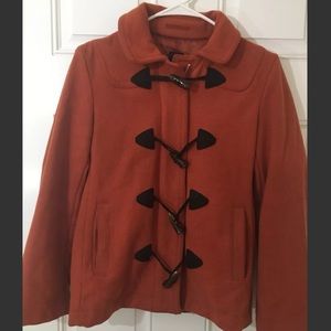 Gap Womens Toggle Duffel Coat Burnt Orange SZ S